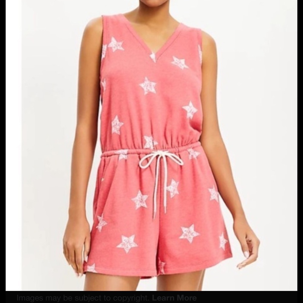 Lou & Grey Red Star Women’s Shorts Romper